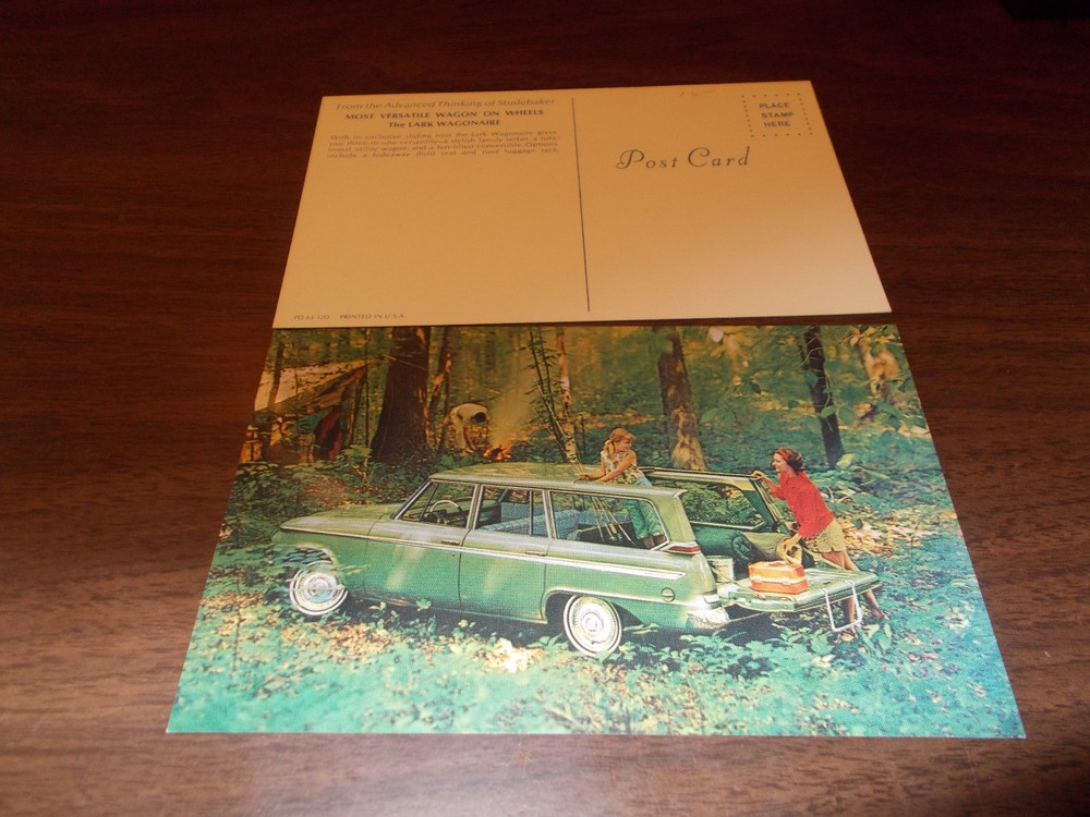 1963 Studebaker Lark Wagonaire Advertising Postcard
