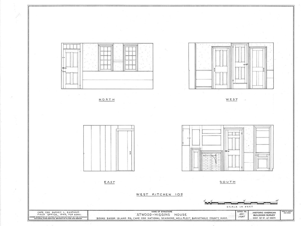 Cape Cod colonial house, 3 bedroom floor plan, architectural drawings & details