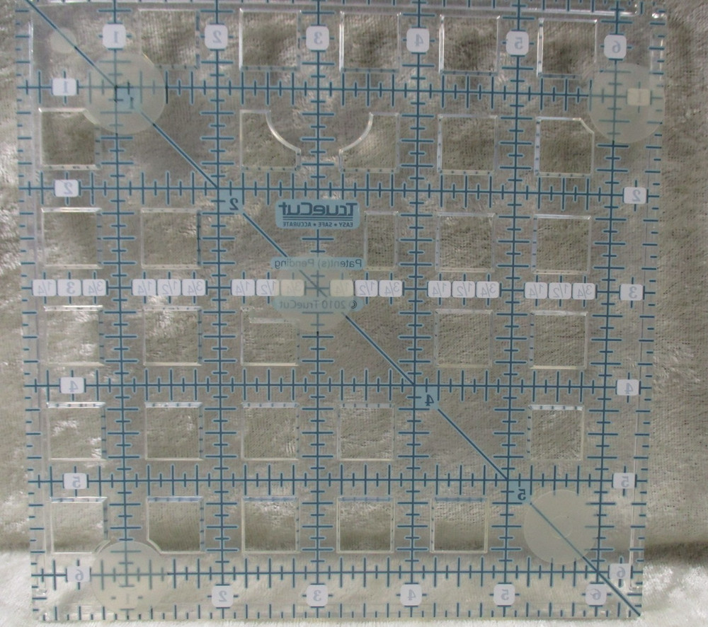 True Cut 6 1/2" Square Template Ruler Track and Cutter Guide System