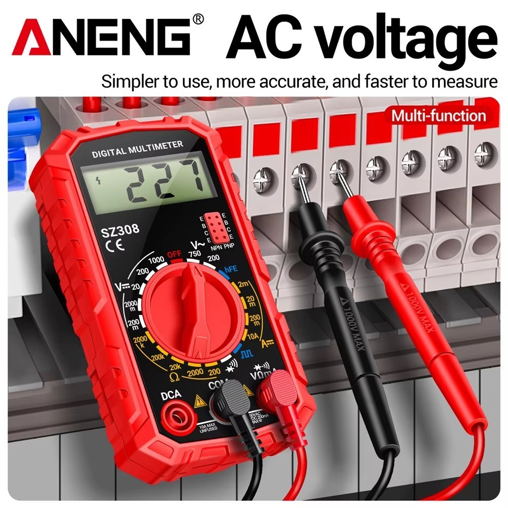 Digital Multimeter LCD Voltmeter   Volt AC DC Tester Leads Meter/Without Battery