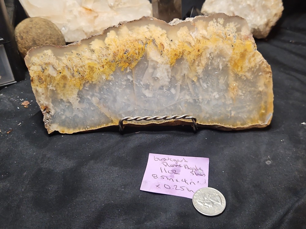 Graveyard Plume Agate Slab Specimen (11oz)