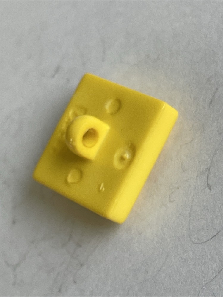 1 Yellow UPF LEGO Looking Plastic Buttons 5/8” Self Shank