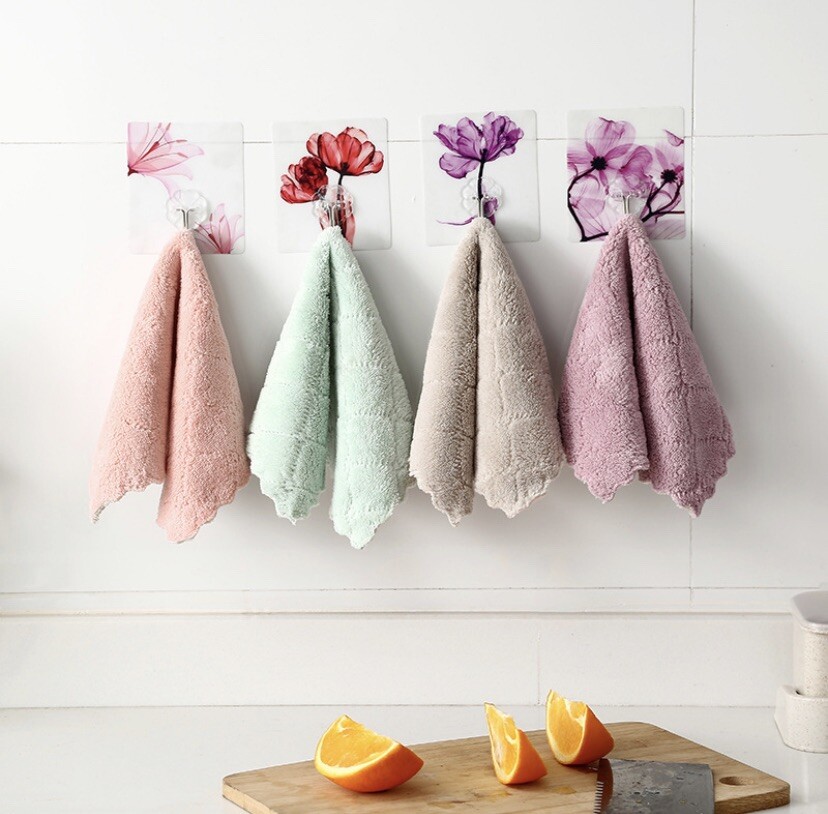 10Pcs Kitchen Towels Super Absorbent Microfiber Multicolors-Multipurpose