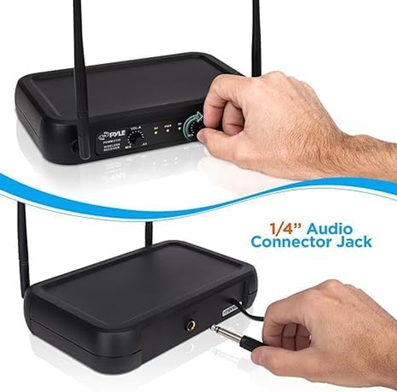 Channel Microphone System-Vhf Fixed Dual Frequency Wireless Set with 2 Handheld