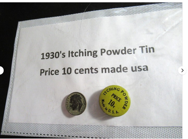 VINTAGEJOKE TIN ITCHING POWDER 10 CENT