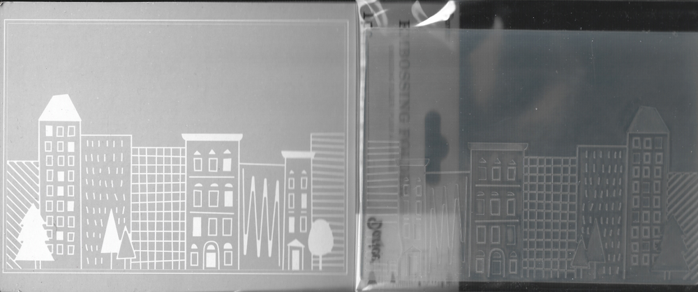 DARICE 4.25 x 5.75 embossing folder CITY SCENE- High Risers