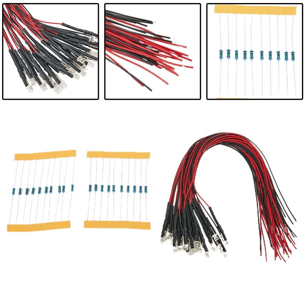 Easy to Install Warm White LED Light Set 20pcs Pre Wired for Train Layouts
