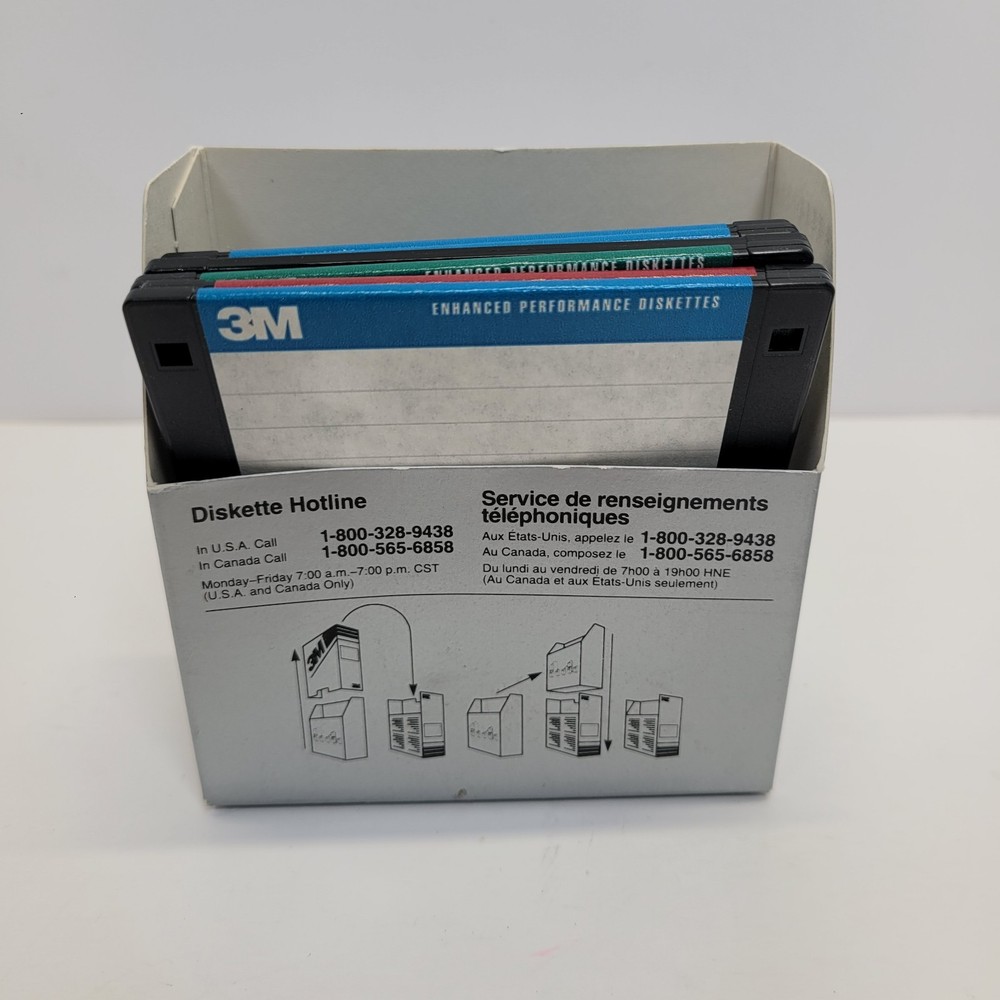 6 3M 3.5" DS HD Diskettes Open Box Unused