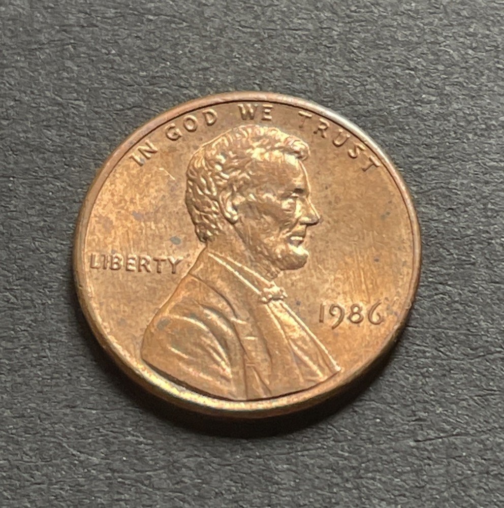 1986 Lincoln Cent Die Crack Error On Reverse
