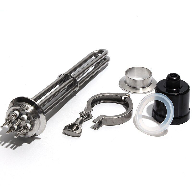 Electrical Heating Element 2" Tri-clamp 220-380V Water Oil 3-12KW Immersion Tool