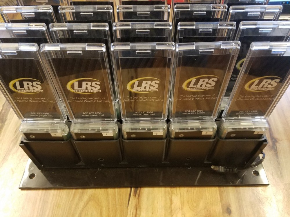 LRS Pager Model R9500 Sequential Set 1-20 with Charging Base, Adverteaser
