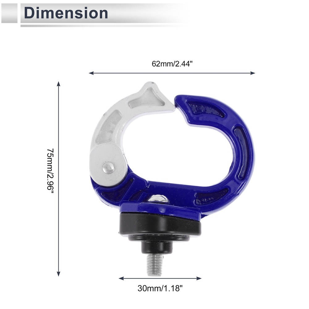 Alluper Alloy Motorcycle Hook for Mini Round Shape 1 Pc Blue White