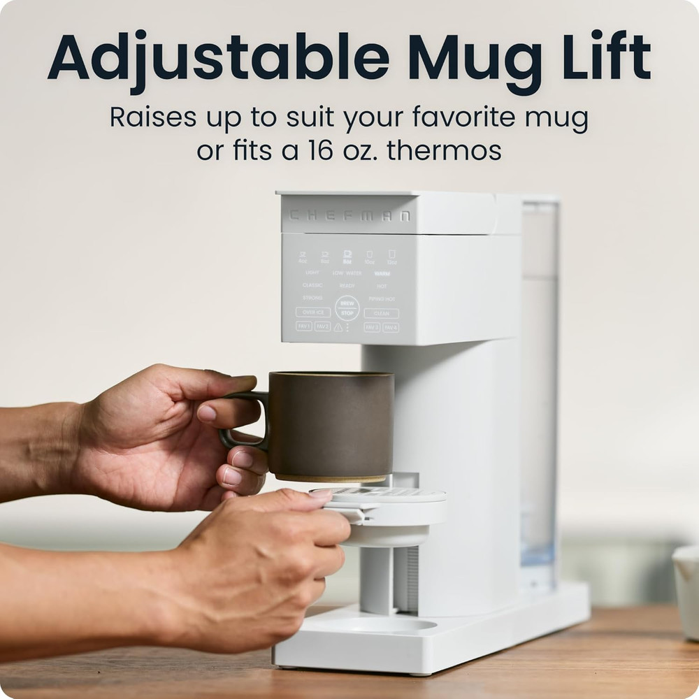 Caffeinator Single Serve Coffee Maker, Brew Kcups & Grounds, Drip Coffee Machine