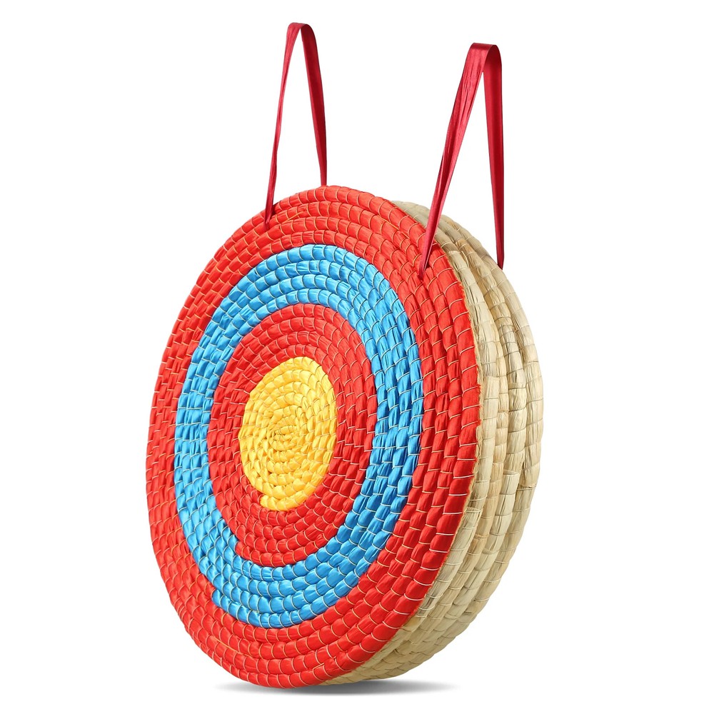 20in Solid Straw Round Archery Target Shooting Bow Coloured Rope Target 3/5Layer
