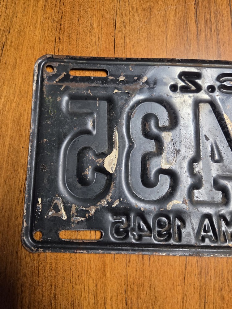 1945 Panama License Plate