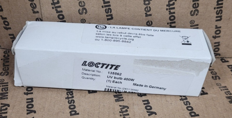 NEW! LOCTITE 135562 400 WATT UV ENHANCED METAL HALIDE LAMP (OLD STOCK)