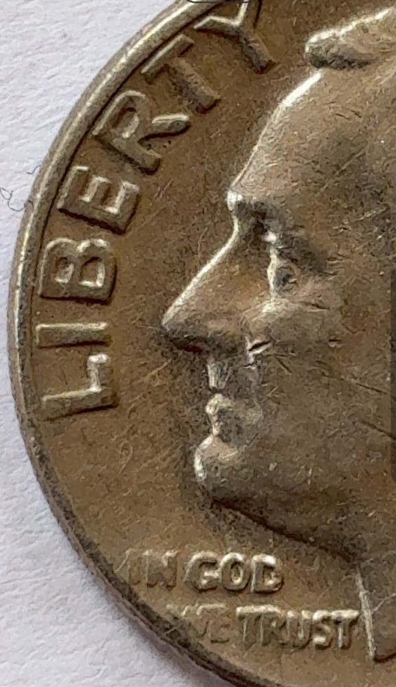 Vintage Rare 1971 Roosevelt Dime with 4 errors