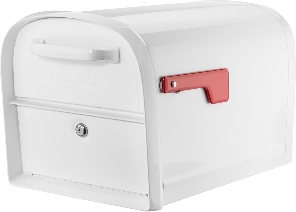 Heavy Duty Galvanized Steel Mailbox - White