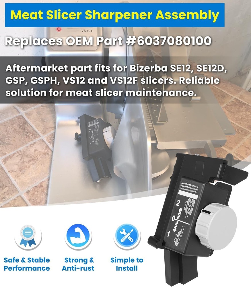 Meat Slicer Sharpener Assembly for Bizerba SE12 GSP Series