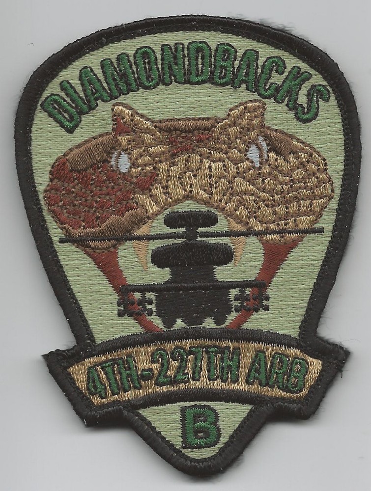 B CO  4/227th ARB "DIAMONDBACKS" patch