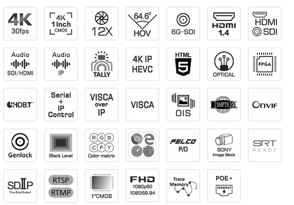Bolin Technology 4K PTZ Camera - BC-9 SERIES