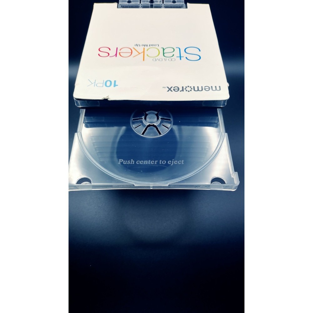 CD/DVD hard cases pack of 10 Memorex Stackers