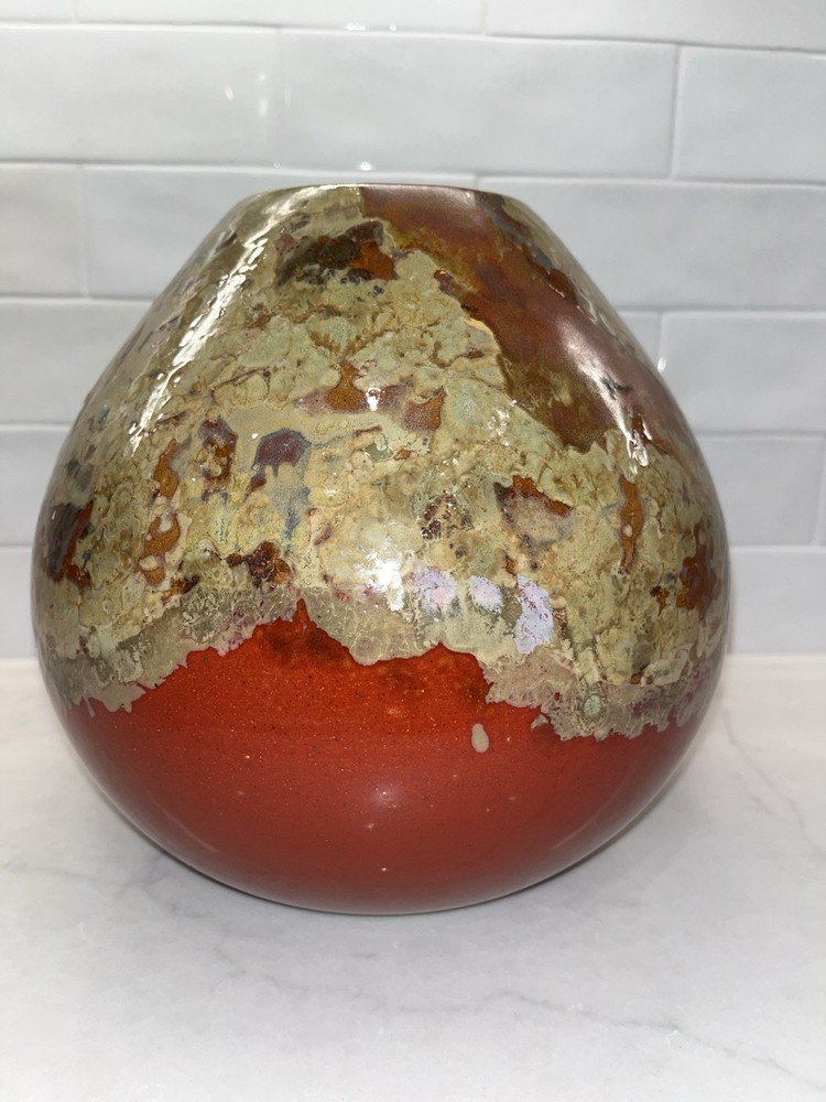 Vase Drip Glaze Pottery