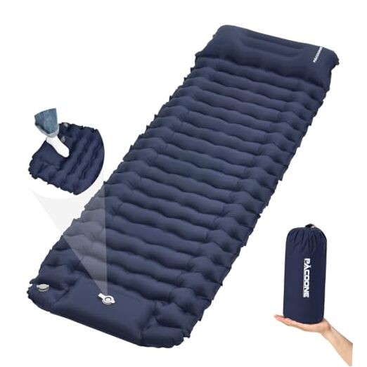 Camping Sleeping Pad, Connectable Design for Double Mat, Ultralight Navy