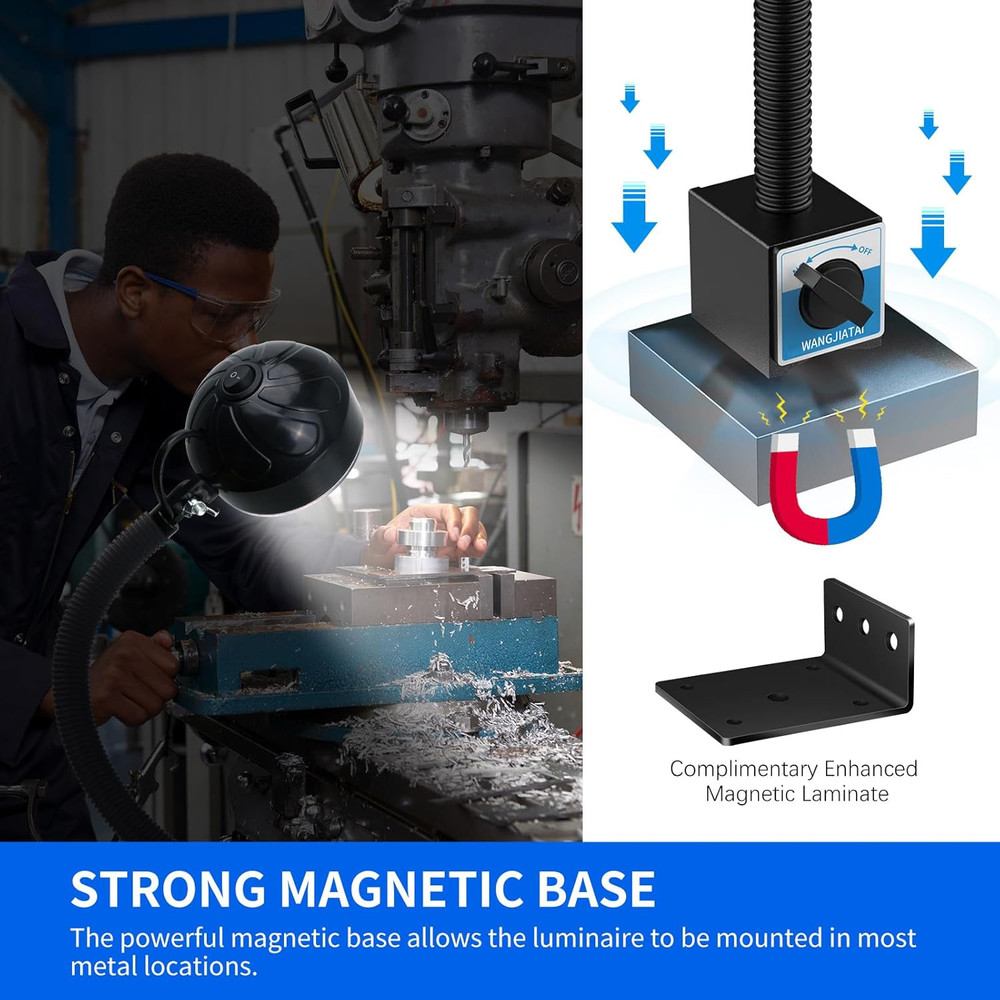 WangJiaTai Magnetic Work Light, LED Machine Light, Work Light with Flexible ...