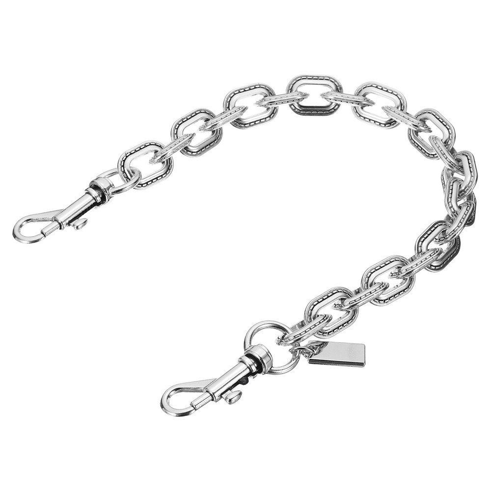 Alloy Bag Chain Strap, Purse Chains Extender Charm, Silver