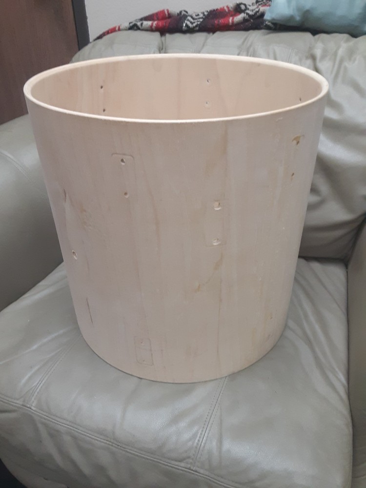 4 Drum Set Raw Shells 22" 16" 13" 12" NICE INSIDE WOOD GRAIN Bare Drums Shells