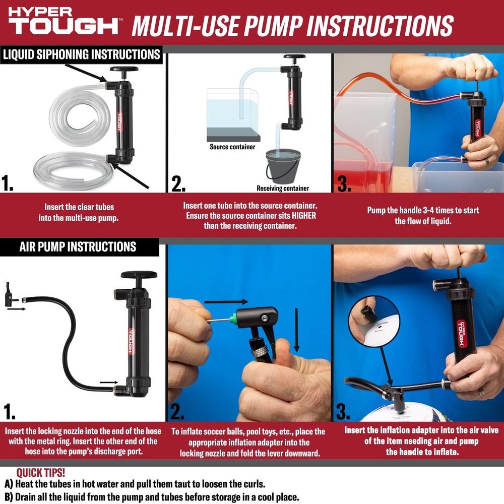 Hyper Tough Multi-Use Hand Pump