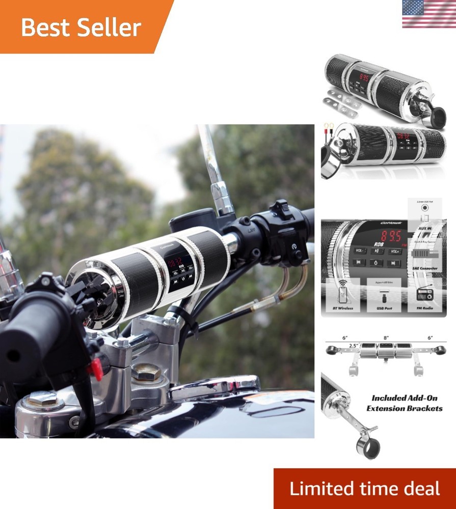 High-Performance RD8 Gen.2 Waterproof Bluetooth Speakers for Motorcycles & ATVs
