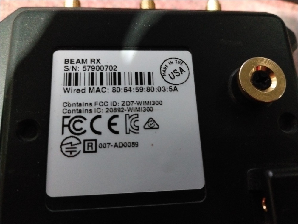 Teradek Beam TX and RX Receiver Transmitter set