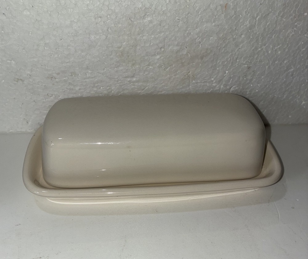 Corelle Coordinates Stoneware Butter Dish with Cover Solid White