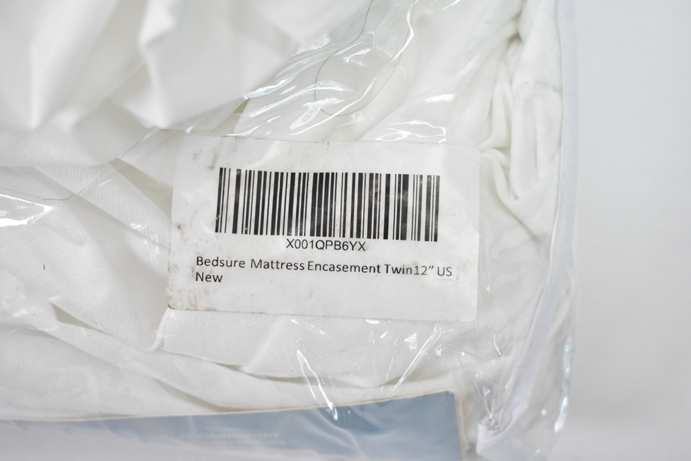 Bedsure Mattress Protector Twin Size Cover White Zippered 12" Deep Bedding