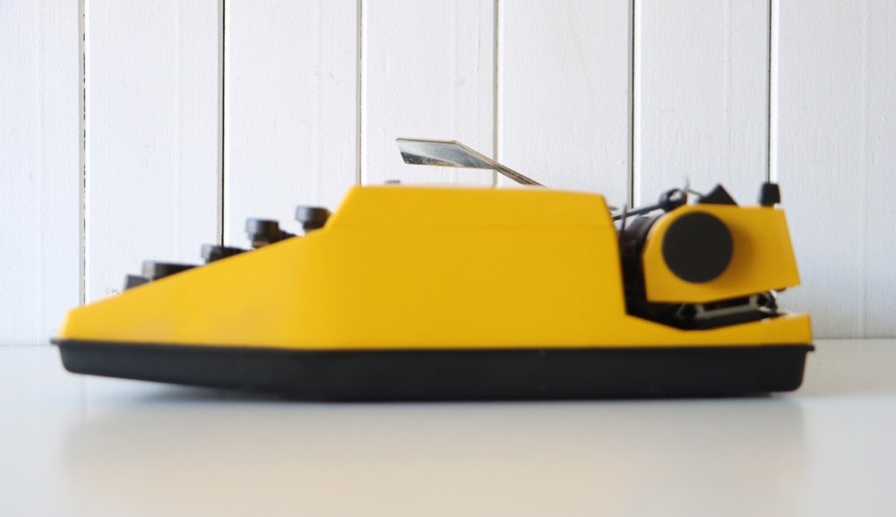 Bright Yellow Adler Manual Typewriter ***** Excellent Working Condition *****