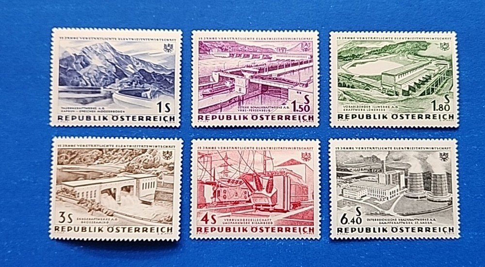 Austria Stamps, Scott 676-681 Complete Set MNH