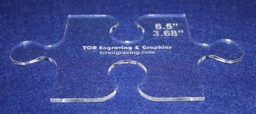 Small Puzzle Template - Clear 1/8" - Applique