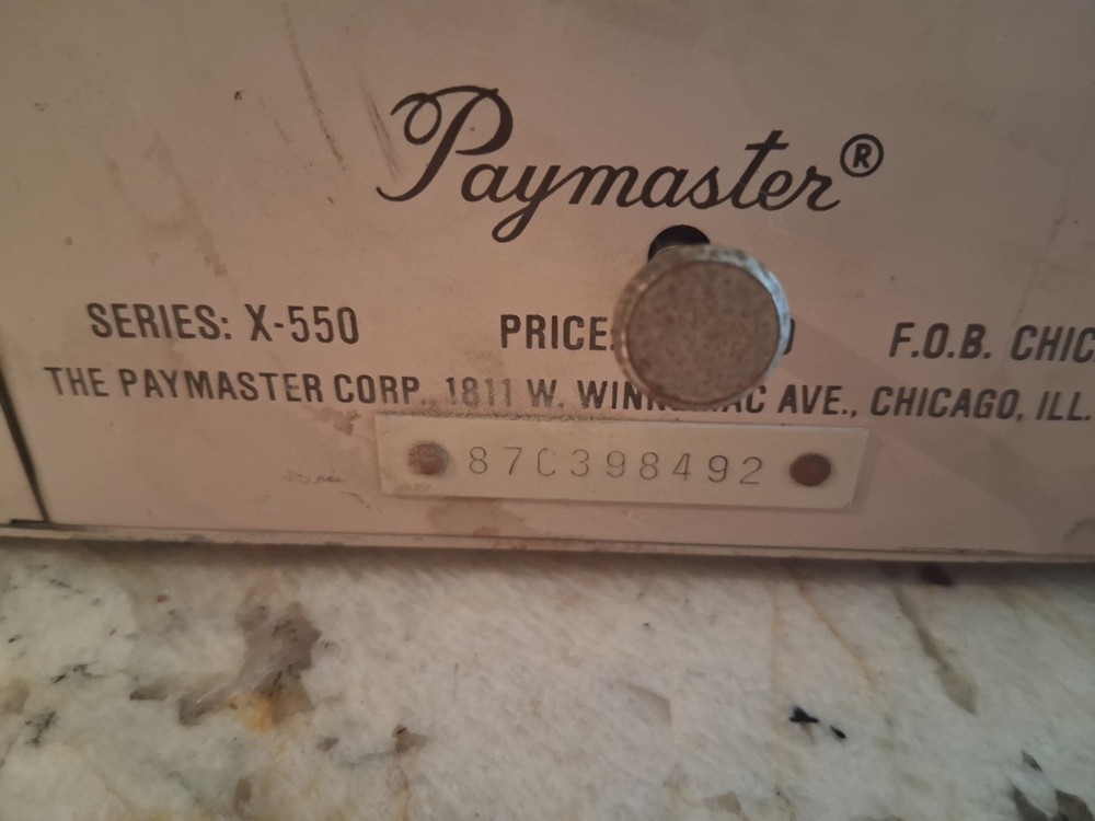 Vintage Authentic Paymaster Check Cutter