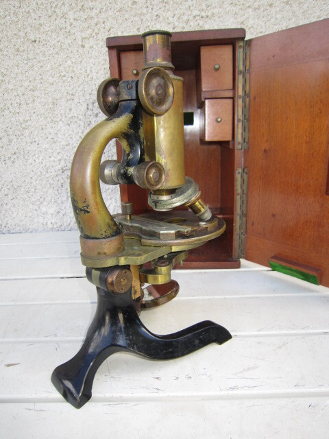 Ancient Microscope STIASSNIE Paris 19th Century