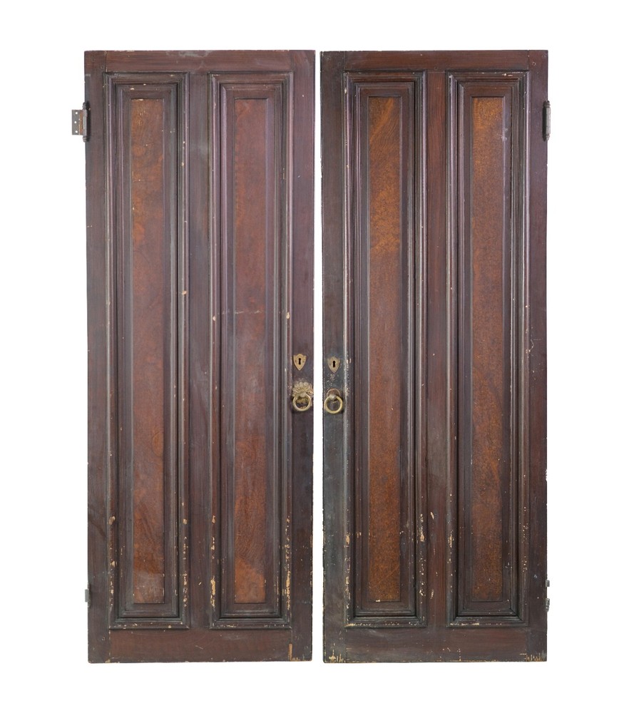 Reclaimed 2 Pane Pine Passage Double Doors 73 x 54