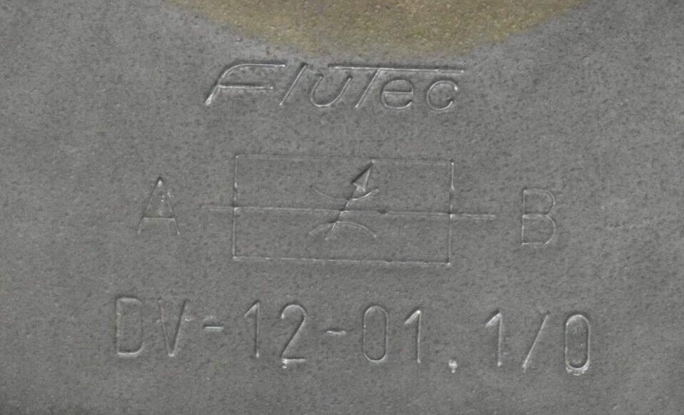 Flutec DV-12-01 1/0 Flow Control Valve NOS