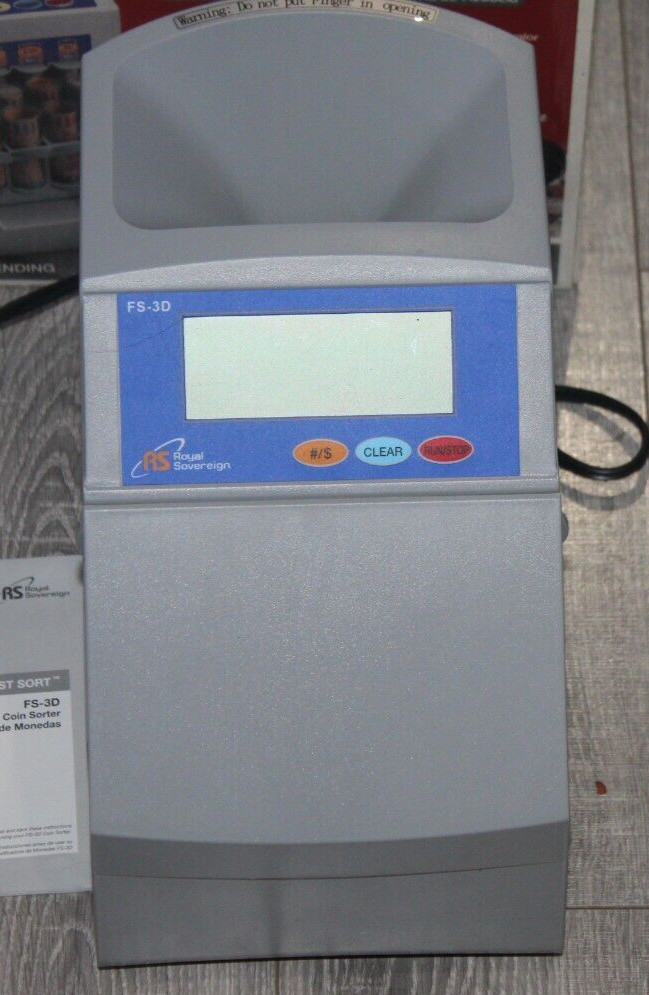 Royal Sovereign FS-3D Fast Sort Automatic Digital Coin Sorter - TESTED