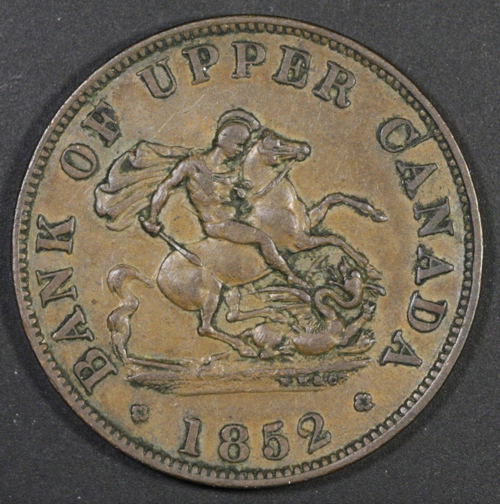 1852 Upper Canada Half Penny Token - Breton #720
