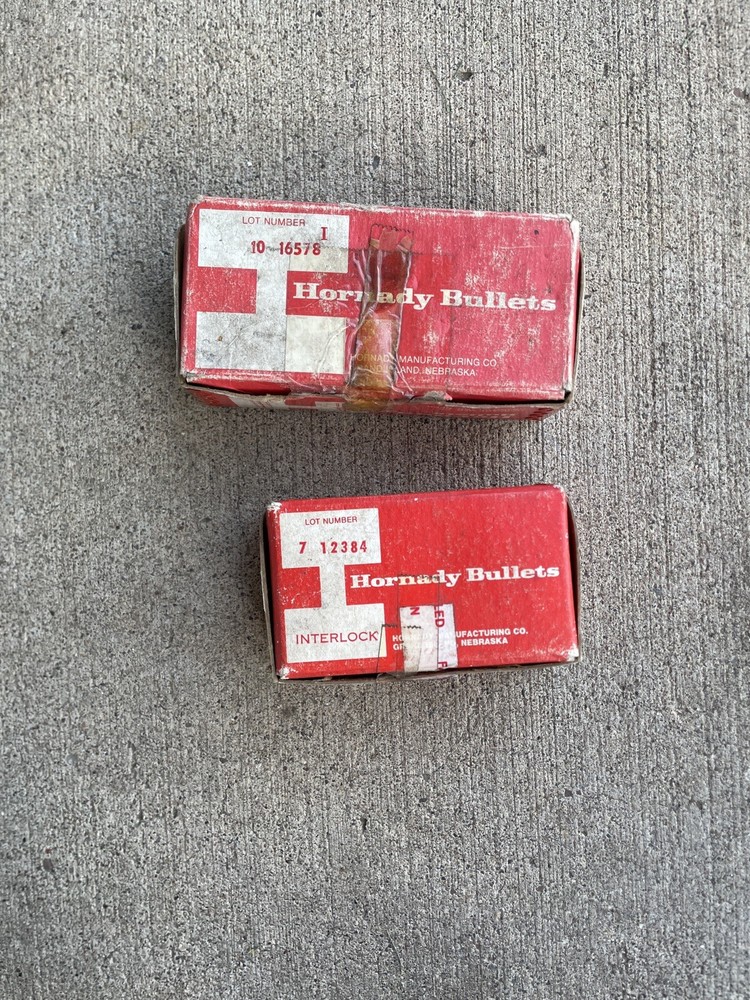 Vintage Hornady EMPTY Ammo Bullet Box - x2