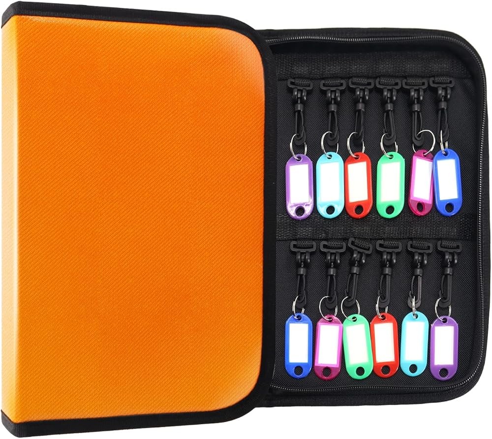 Portable Key Organizer with Handle, Fireproof and Waterproof Key Case, Key