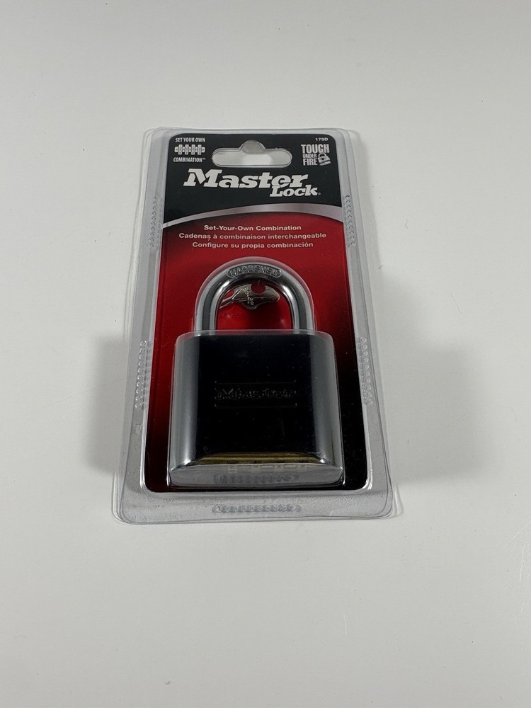 Master Locks 178D Combination Solid Body Padlock - Black