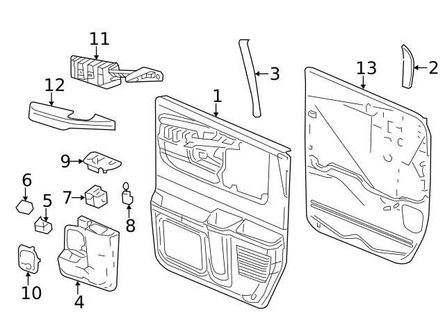 Medium Dark Pewter II Front Passenger Side Door Pull Handle Cover (10388387)