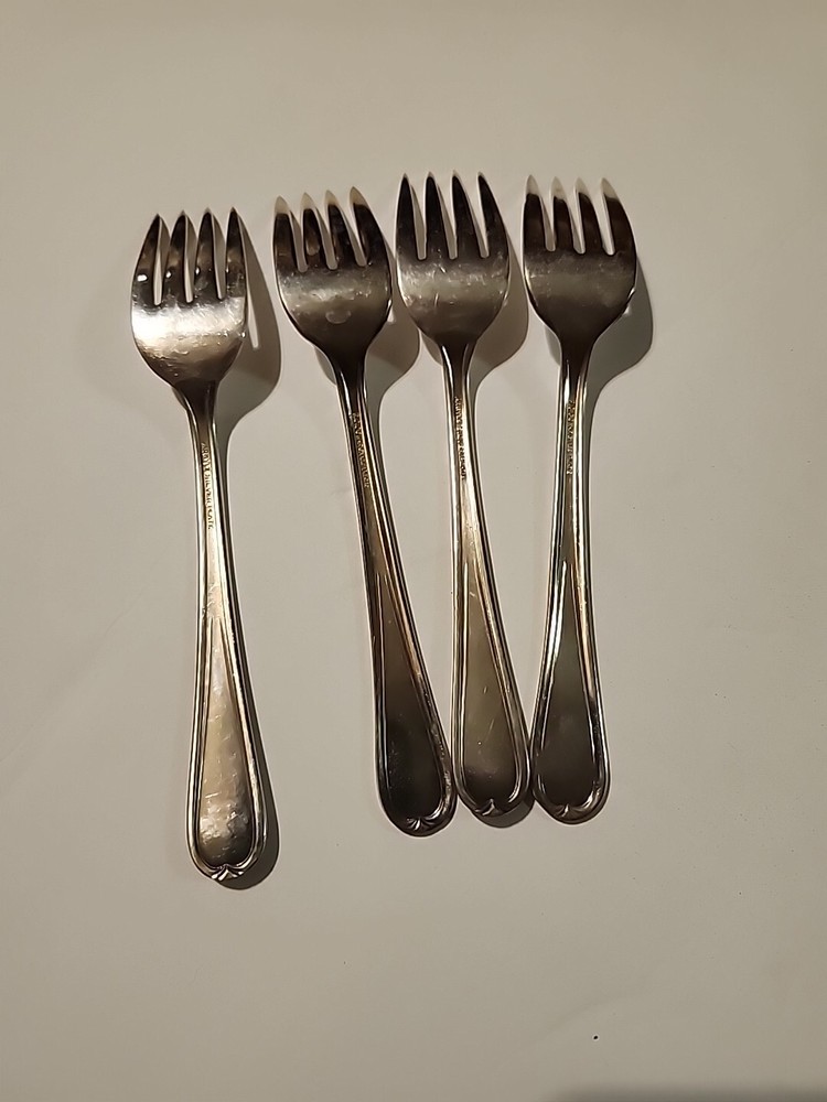 4 R.C.CO. Argyle plate Flatware Pcs Salad Fork RCCO